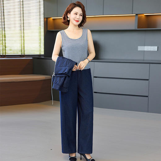 FW 8522妈妈装气质时尚连帽休闲三件套 商品图2