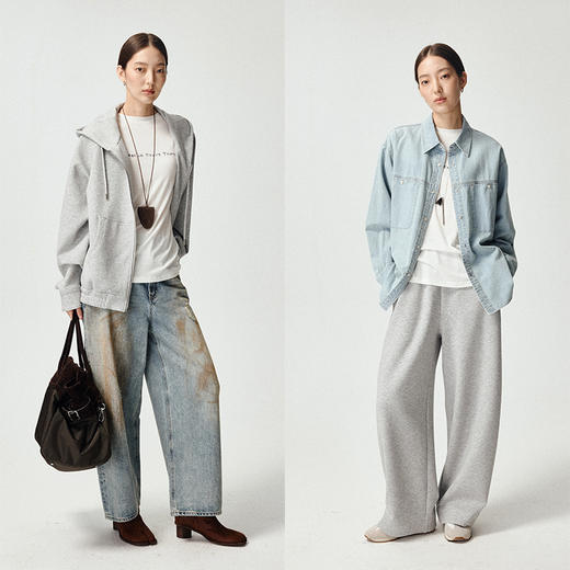 UMILAB｜旧事*奥地利进口兰精天丝+亚麻做旧字母印花宽松T恤T766W 商品图2