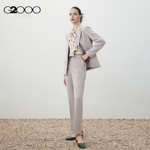 G2000【蝴蝶结绑带/商场新款】女装FW25马街扣印花长袖休闲衬衫56241031 商品图3