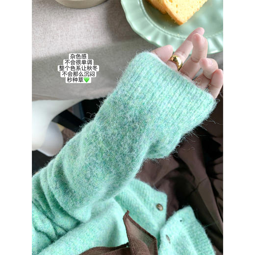 <曾小咸推荐>单排扣韩系甜美风针织开衫 商品图2