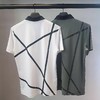 Anew家春夏新款男士印花铆钉POLO短袖弹力面料舒适透气M222127180 商品缩略图1