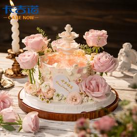 【浪漫七夕】6英寸七夕动物奶油加高鲜花蛋糕