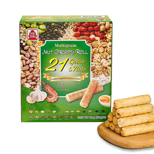 MM 山姆 北田综合谷物坚果香脆卷（蒜香虾蛋黄口味（膨化食品）680g 商品图0