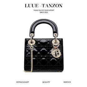 迪奥-三格戴妃 升级版全钢五金漆皮牛皮革 迷你 多色（LZ）