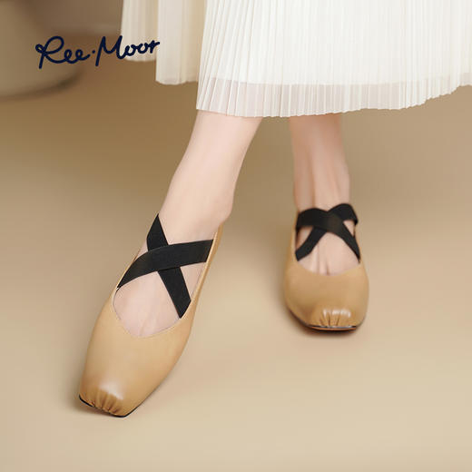 Reemoor睿慕2025秋季新款猪鼻子玛丽珍芭蕾舞单鞋R2V541 商品图9