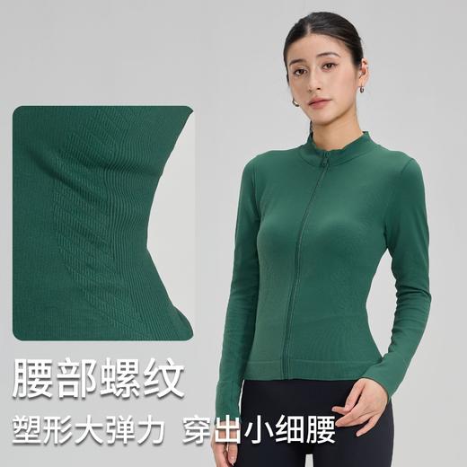【路路精选】秋冬新款紧身健身服女跑步外套拉链运动服上衣长袖拉链修身瑜伽服 商品图1