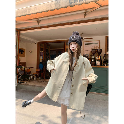 <曾小咸推荐>现货秒杀！微信超特价！休闲简约百搭风衣外套 日常279.99 立减110 秒杀169.99！ 商品图4