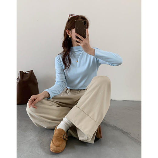 多巴胺薄款基础打底T恤纪念日百货门店同款164493315 商品图3