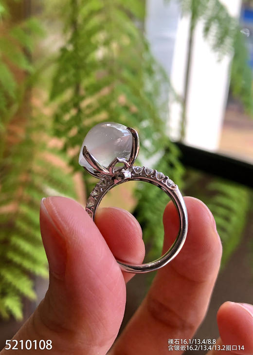 玻璃种蛋面戒指【5210108】具体价格微信咨询 商品图5