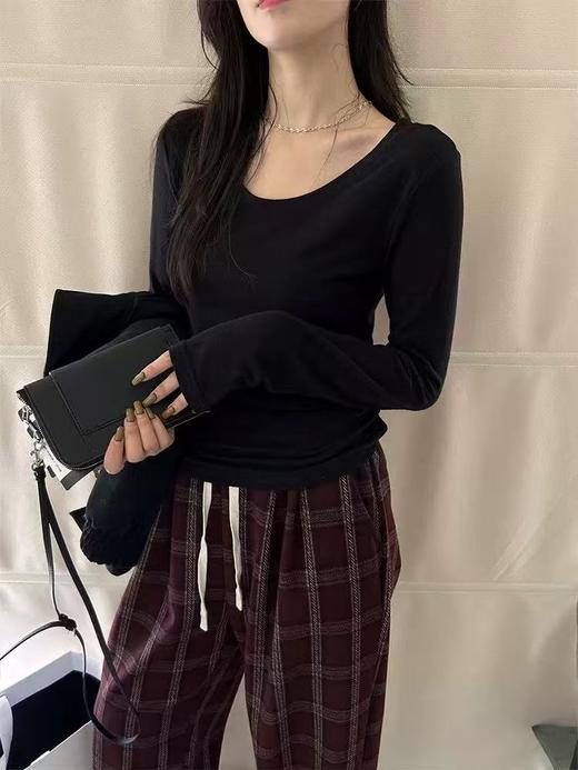 【YW】无忧购韩版百搭螺纹棉显瘦鹅蛋领面膜T（截单后3-5天发货) 商品图6