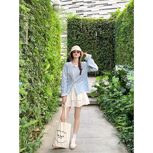 <曾小咸推荐>现货秒杀 ！微信超特价！蕾丝花边拼接衬衫日常169.99 立减90 秒杀79.99！！ 商品图3