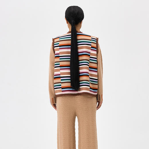 西藏手工邦典条纹马甲  SJF97W234N 商品图9