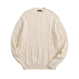 男款羊绒麻花针织毛衣015