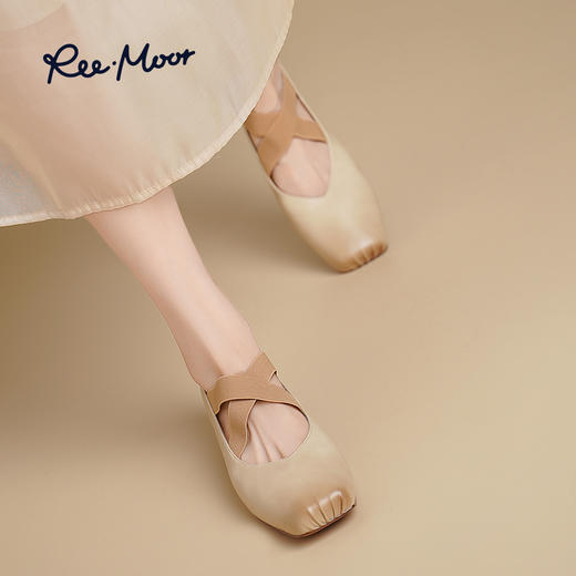Reemoor睿慕2025秋季新款猪鼻子玛丽珍芭蕾舞单鞋R2V541 商品图5