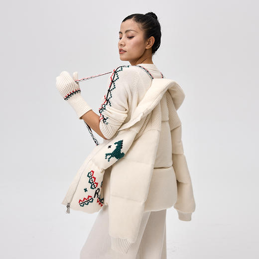 手工哈尼绣羊绒手套  SJF97P619N 商品图4