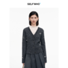 SELFWHO绵羊毛混纺钉珠装饰繁花V领针织开衫女2025秋新款毛衣外套 商品缩略图0
