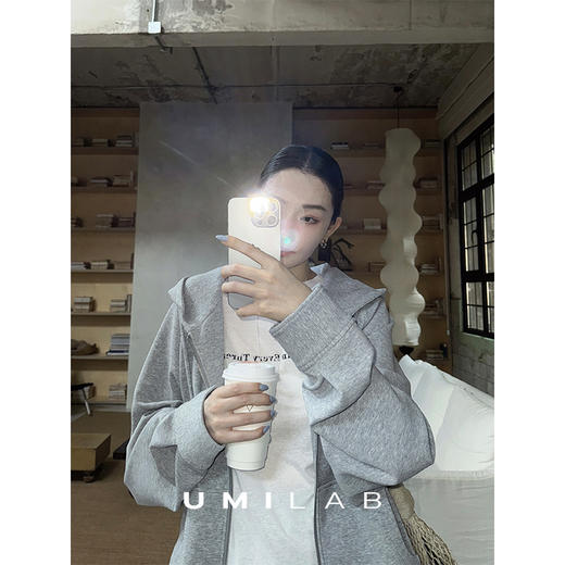 UMILAB｜旧事*奥地利进口兰精天丝+亚麻做旧字母印花宽松T恤T766W 商品图3