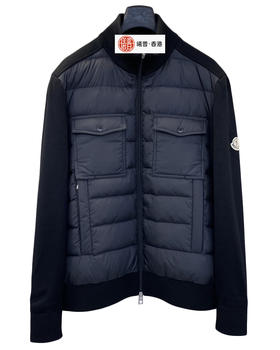 男款口袋夹克拼接羽绒服018