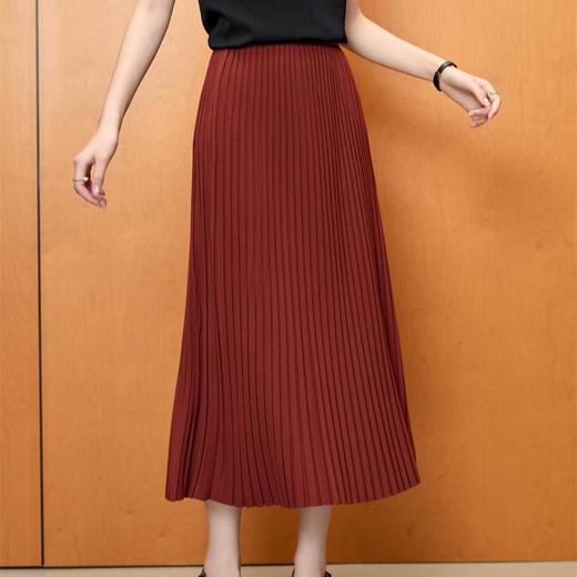 「自」全新升级【铂金会员183/天猫239/差价56】(05526)洛诗琳新款气质褶皱半身裙2025秋季高腰直筒显瘦百褶裙女 商品图2