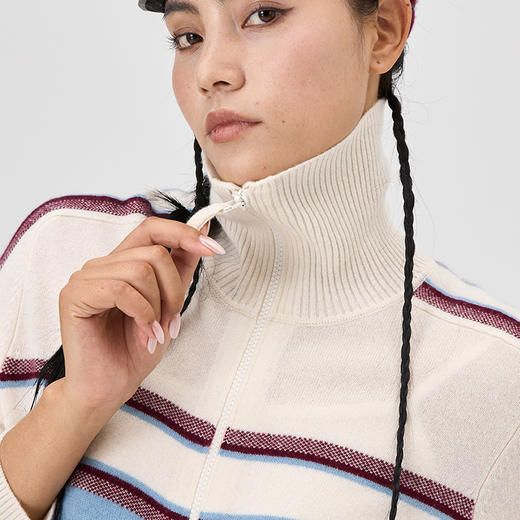 羊绒提花拉链开衫  SJF97W291N 商品图6