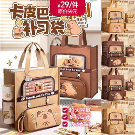 【YW】无忧购【开学好物】【甄选】卡皮巴拉补习袋手提袋/帆布补课包(截单后7天发货)