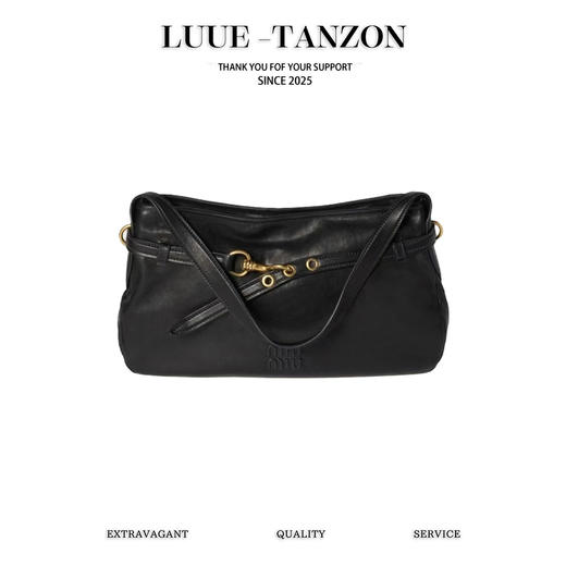 缪缪 手提包黑色石楠木两色大小号可选（LZ） 商品图0