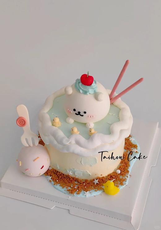 自嘲熊小动物卡通蛋糕-低糖处理无添加 商品图1