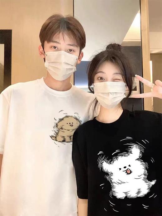 【YW】无忧购韩系ins百搭休闲卡通印花180g纯棉情侣短袖T恤（截单后3-5天发货) 商品图12