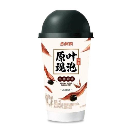 香飘飘 原叶现泡奶茶黑糖珍珠味固体饮料 64g/杯 商品图2