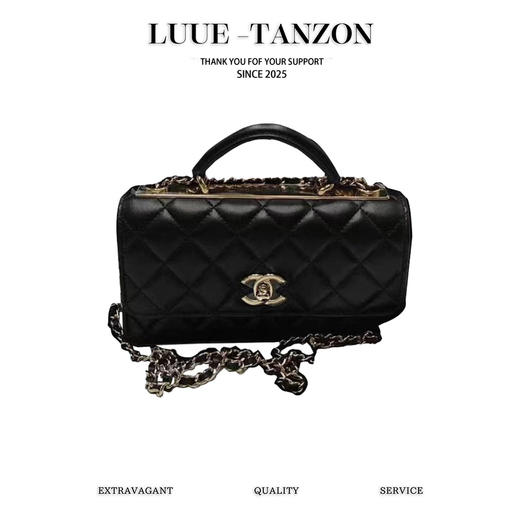 香奈儿 24b 秋冬系列Trendy   CC 风琴包黑色♥ （LZ) 商品图0