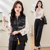 HR YYG82950新中式刺绣马甲+刺绣衬衫+裤子三件套 商品缩略图2