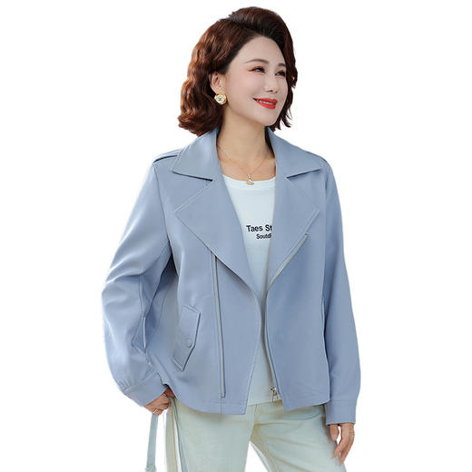 FW 8516妈妈装短款西装领风衣外套修身 商品图4