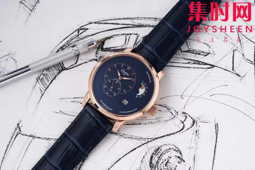 AI格拉苏蒂 原创偏心系列 有“德味儿”的腕表 原创90偏心大日历月相 男士腕表 商品图2