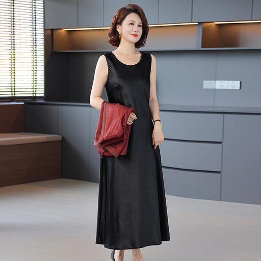 FW 8508气质优雅两件套连衣裙洋气时尚修身妈妈装裙 商品图2