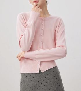 进口羊毛巴素兰不起球精致细闪亮丝羊毛开衫