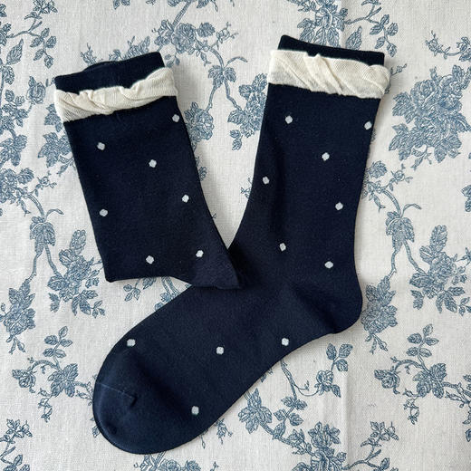 《04无货勿拍》袜子女中筒袜灰系藏蓝学院风纪念日百货门店同款164244562 商品图1