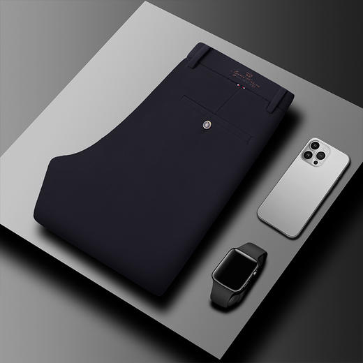 罗蒙春秋款男士休闲裤直筒显瘦男长裤休闲商务通勤百搭裤子弹力舒适 商品图3