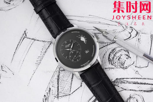 AI格拉苏蒂 原创偏心系列 有“德味儿”的腕表 原创90偏心大日历月相 男士腕表 商品图1