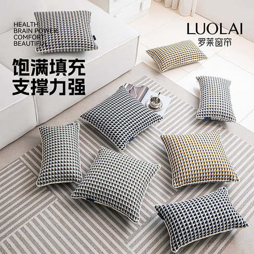 罗莱软装-画廊格抱枕  45*45 商品图4