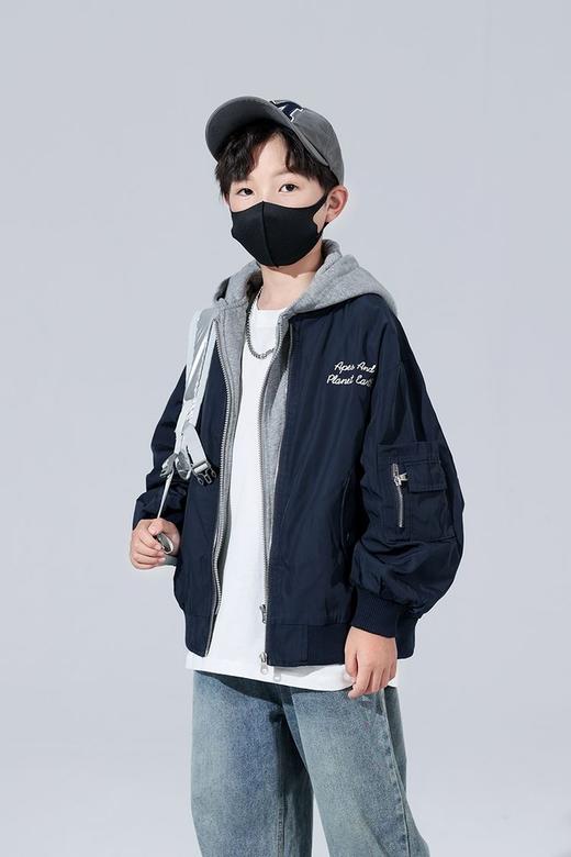 点此购买 120-170儿童春秋季假两件连帽外套 xb 328079 商品图1