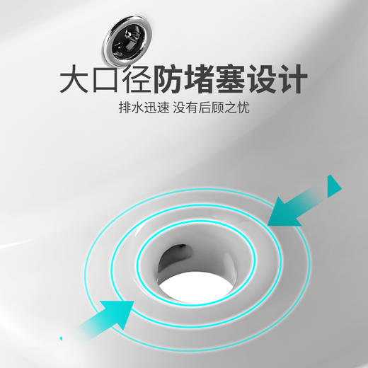 帝王洁具陶瓷一体立柱盆落地连体立柱盆家用酒店民宿卫生间阳台艺术洗手盆 CB33069立柱盆 商品图4