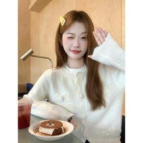 <曾小咸推荐>韩系清纯设计针织开衫秋季新