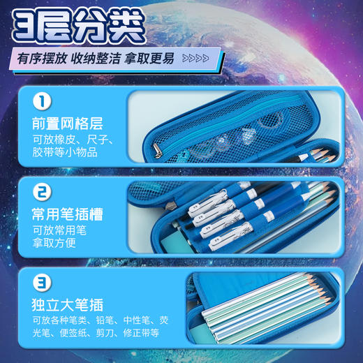 广博开学季文具学生系列笔袋盒太空探索H98030 商品图5