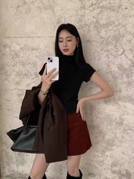 【GZ】无忧购韩系辣妹立领飞飞袖百搭修身显瘦短袖T恤5211（截单后3-5天发货) 商品图10