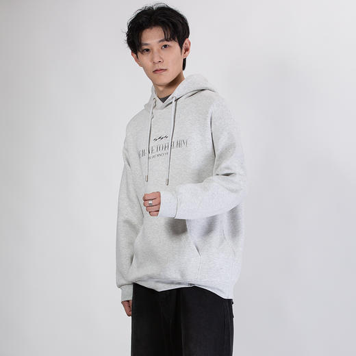 DRONKOO 2025 连帽前后多排字母印花微阔中厚卫衣 商品图1