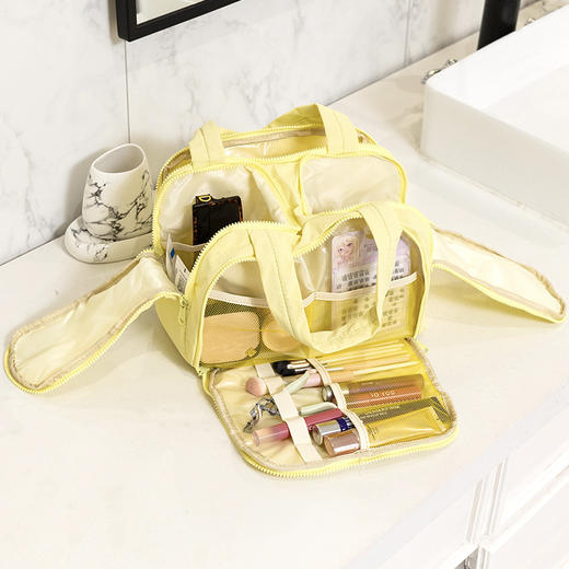 【大容量化妆包】旅行防水洗漱包 外出便携分区分层简约收纳包 国庆出游好物  商品图0