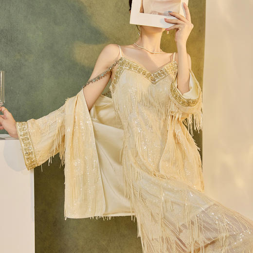 SS N7051新中式刺绣流苏v领上衣国风气质外套 商品图1