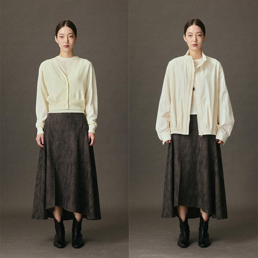 UMILAB｜浮影*美利奴羊毛+长绒棉 复古马甲/长裤/半裙套装E263W 商品图2