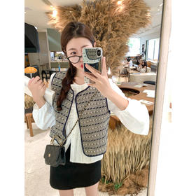 【129元任选2件】最后一波现货！色织小香马甲百搭背心外套