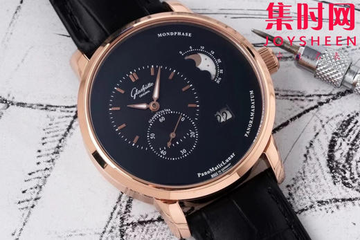 AI格拉苏蒂 原创偏心系列 有“德味儿”的腕表 原创90偏心大日历月相 男士腕表 商品图3